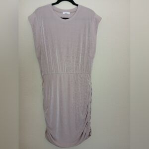 Socialite Ruched Waist Knit Mini Dress Size XL Blush Nude Pink